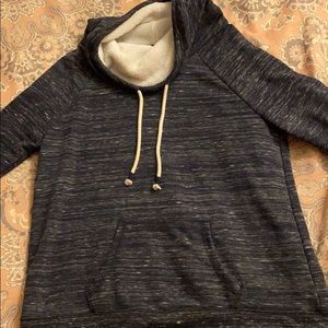 Blue/grey funnel neck sweatshirt